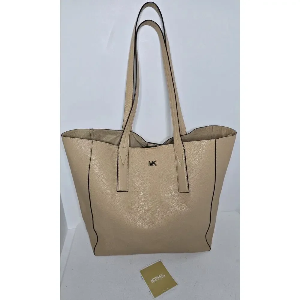 Michael Kors Junie Large Leather Tote Bag Butternut 17x13